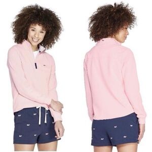 Vineyard Vines for Target Collab Women’s Pink Quarter Zip Long Sleeve Shirt XS